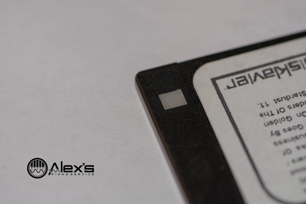 Yamaha PianoSoft floppy disk using wax to make a high-density floppy disk behave as a double-density floppy disk.