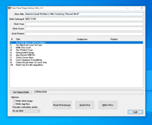 Using PPFBU to Back Up Disks: Disklavier Floppy Disks, E-SEQ, and MIDI Formats image
