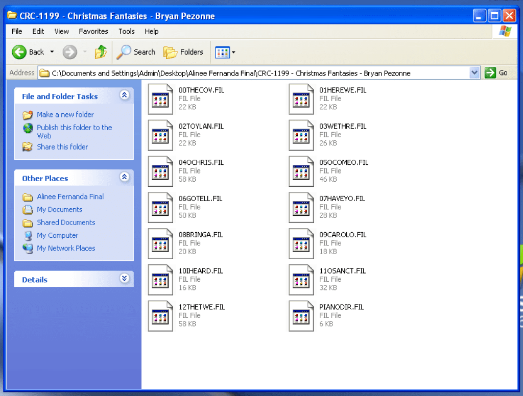 Filenames after conversion.