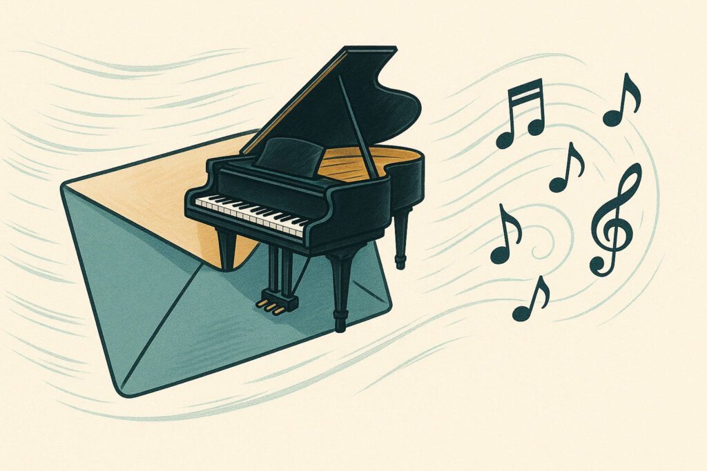 A depiction of you contacting me! If only moving a piano were that easy.