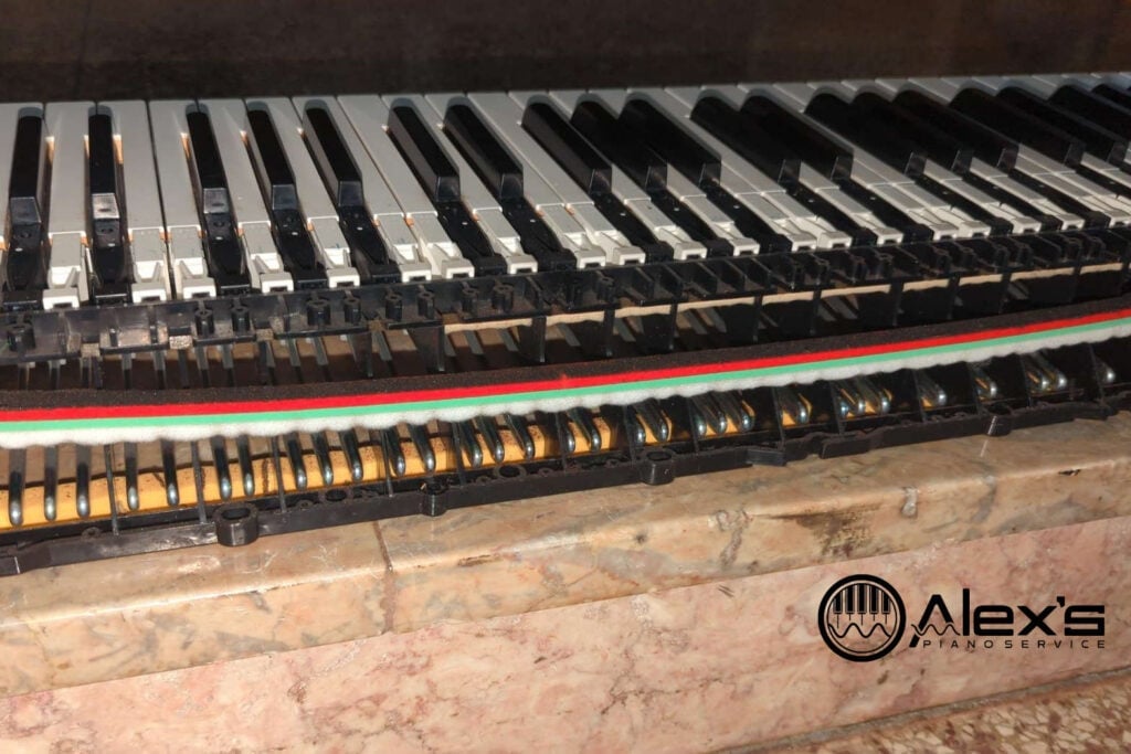 Felt separating from key frame in Yamaha CLP-295GP.