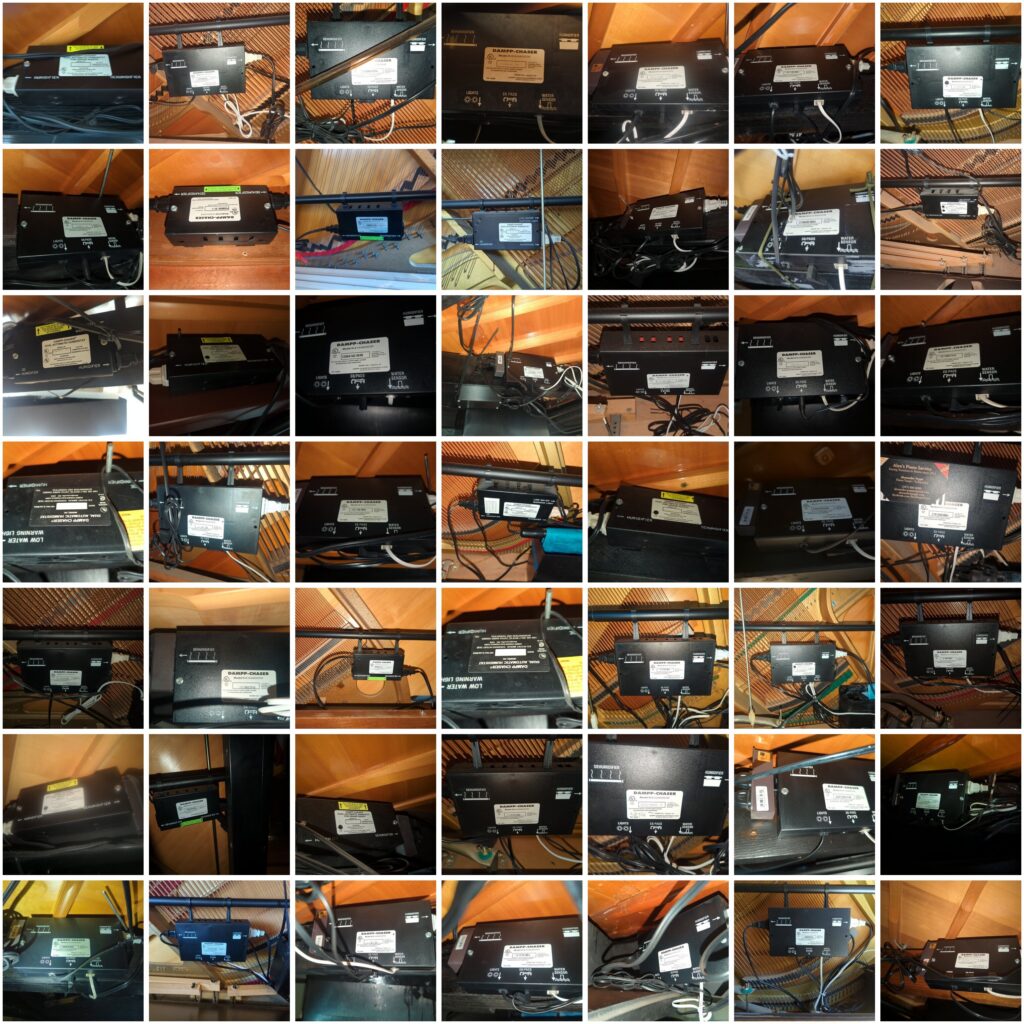 Dampp-Chaser Piano Life Saver System Collage.