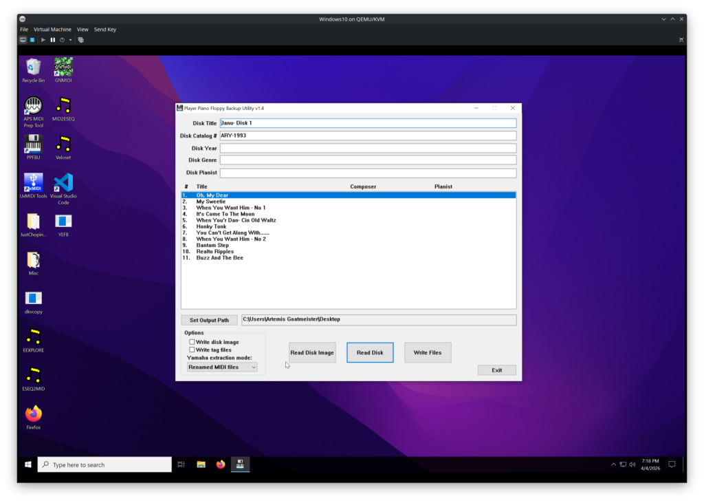 PPFBU running on Windows 10 VM.