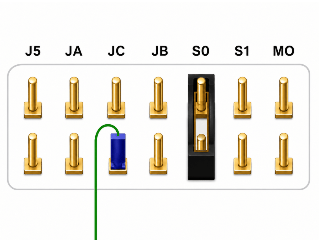 Proper jumper positions for Gotek installed in VL1.